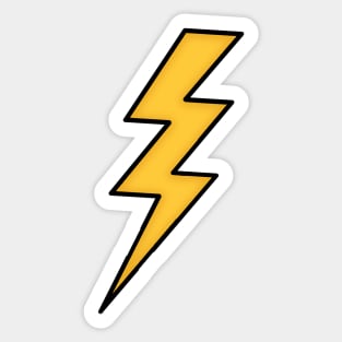 Strong Yellow With Dark Black - Bolt Lightning Sticker